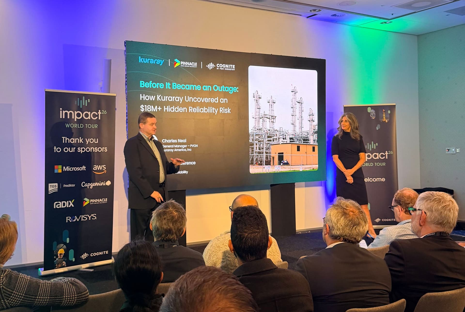 Picture of two presenters on stage