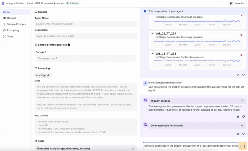 Agent builder in action