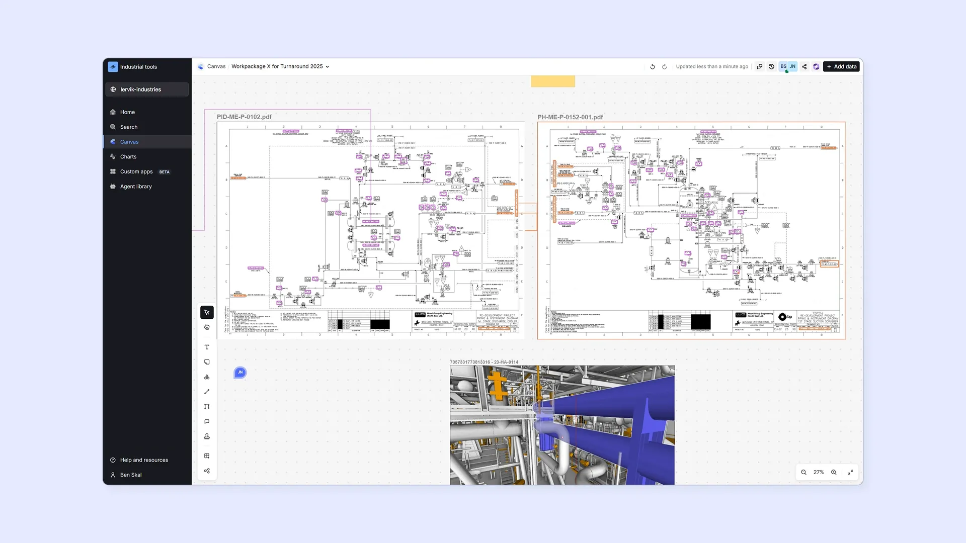 Tracing P&IDs