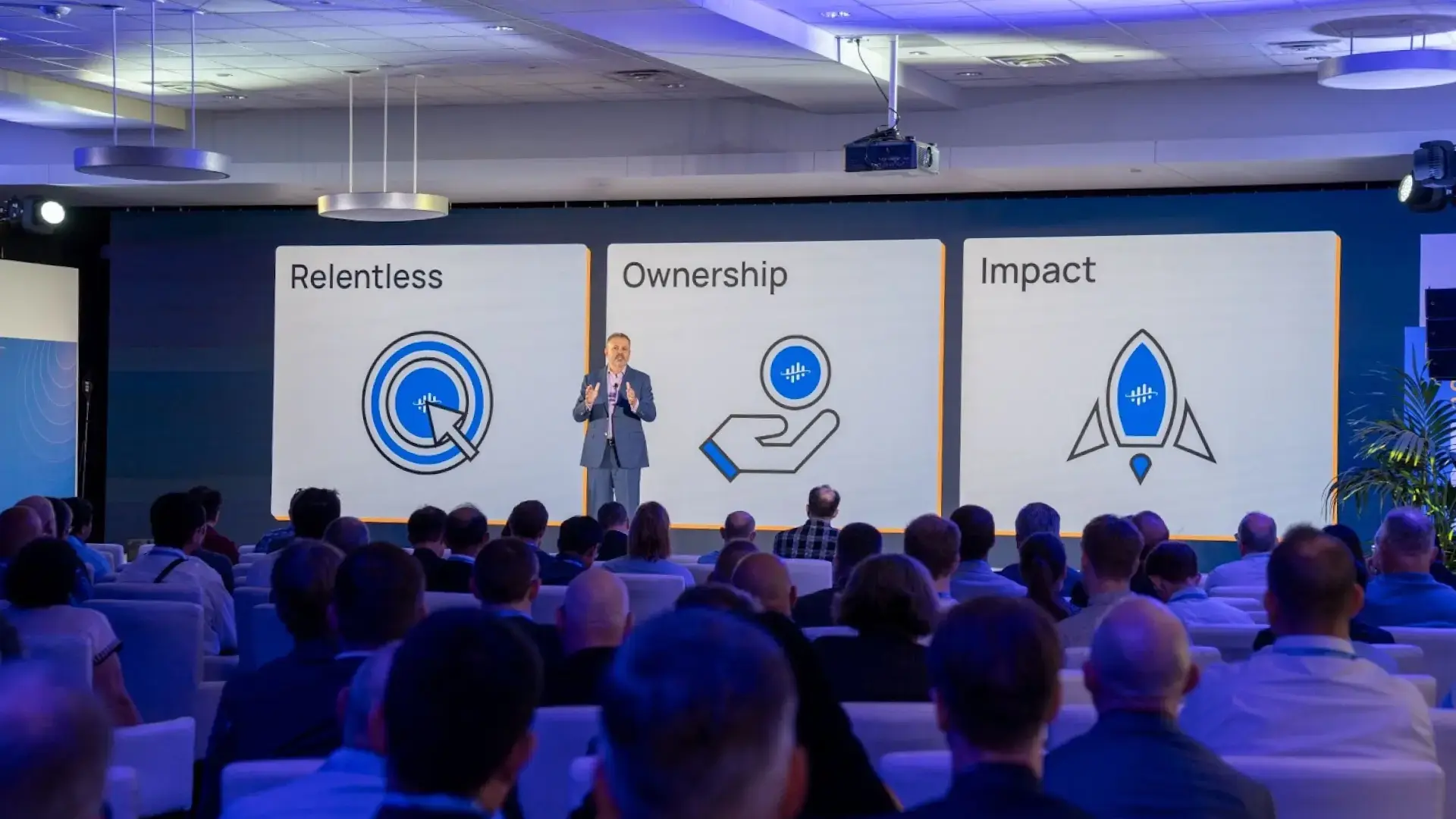 Girish Rishi, Cognite CEO on the Keynote Stage