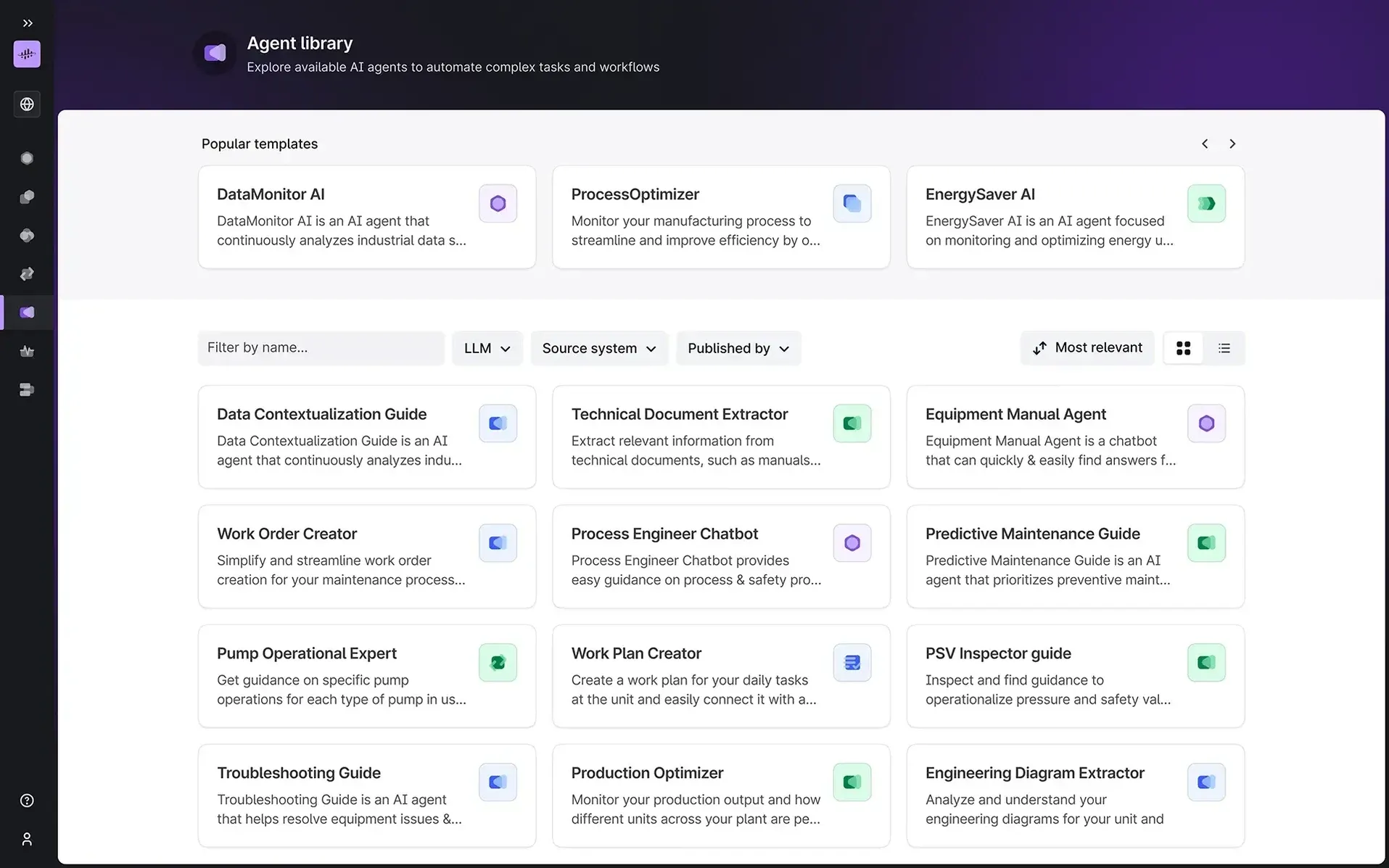 Pick an Agent suited to your use case