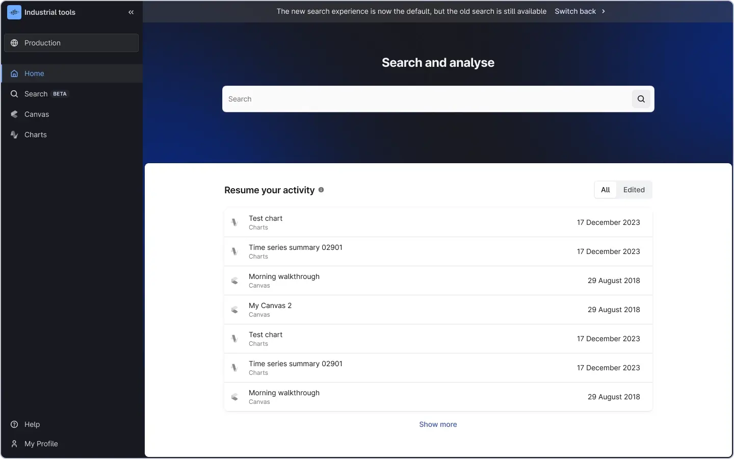 Cognite Data Fusion UI